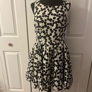 Danny & Nicole Polka Dot Fit and Flare Cocktail Dress, Formal, Business Casual,